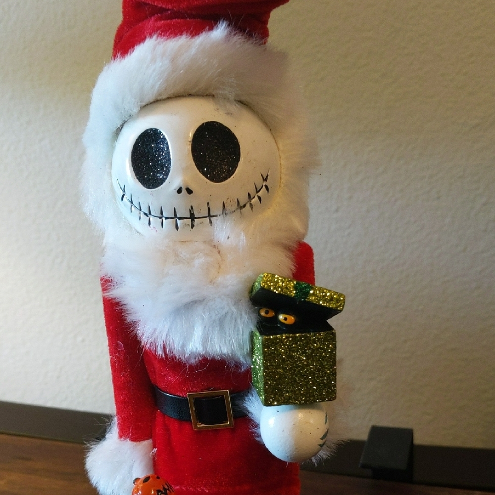 Disney Red and White Jack Skellington Holiday Figurine - Picture 4 of 6